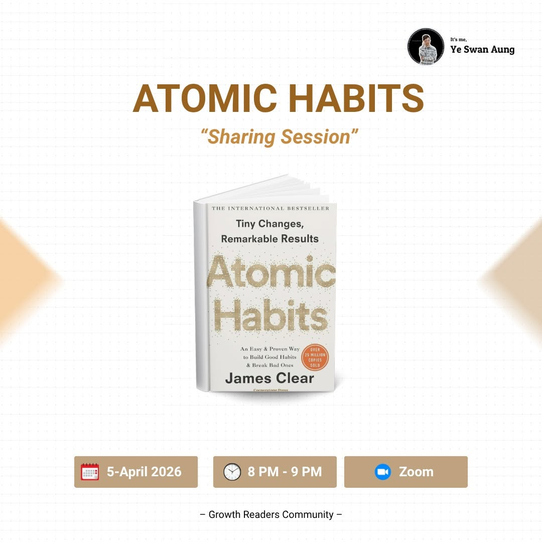 Atomic Habits sharing session poster